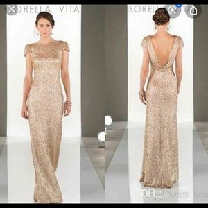 Sorella Vita Rose Gold Sequin Gown